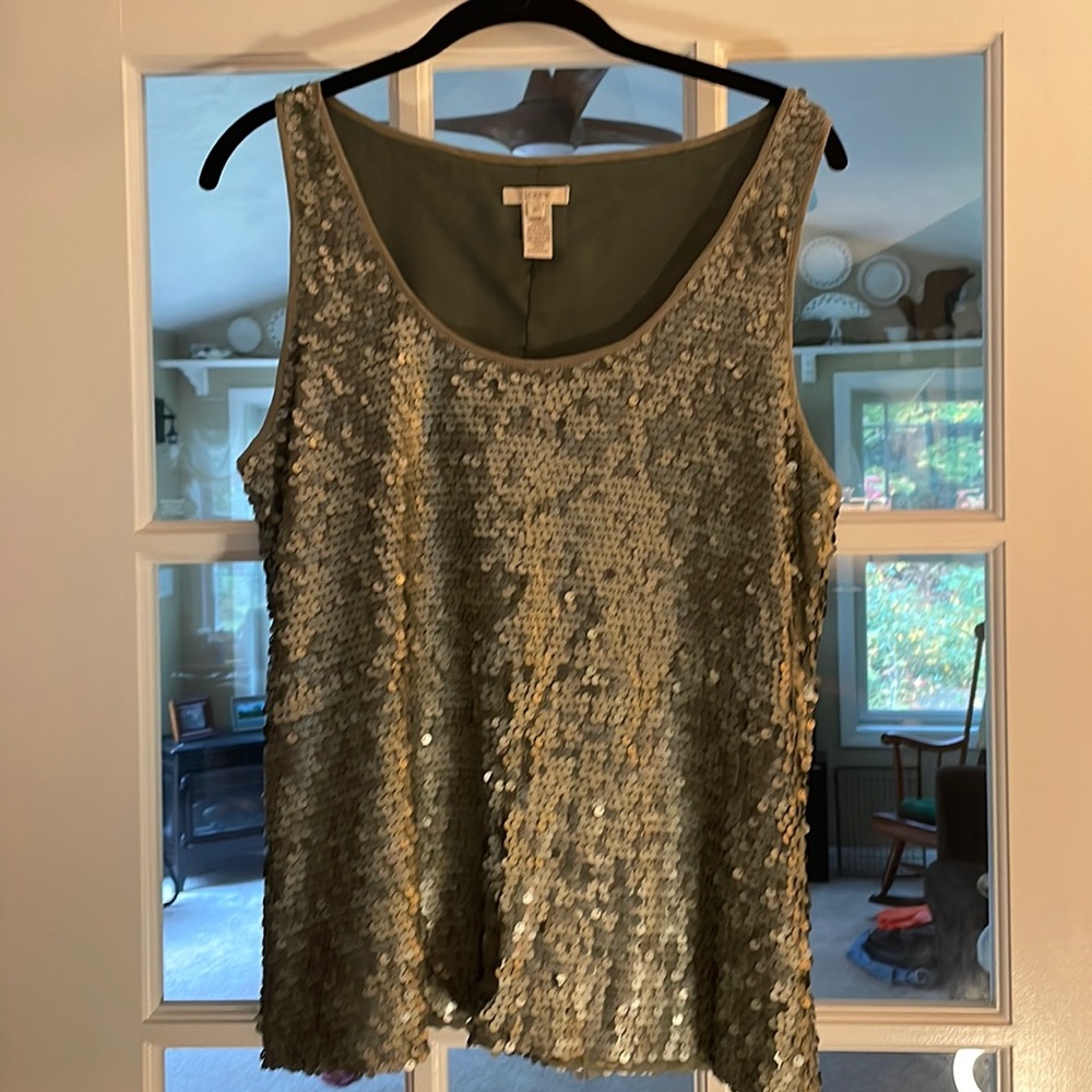 J Crew sequin top